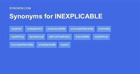 inexplicable synonym